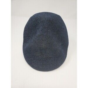 VINTAGE KANGOL #504 CHENILLE CAP NEWSBOY HAT NAVY BLUE MEN MEDIUM